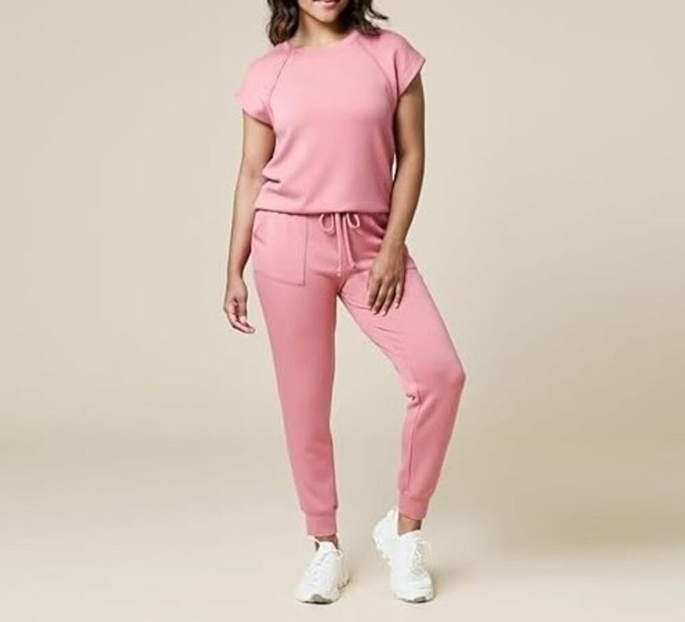 Softies Women's Copper Rose Pure Dream V-Neck Lounge Set Size XL